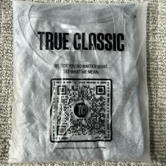 True Classic Heather Gray Crew-Neck Short Sleeve Shirt - Size L - Picture 2 of 3
